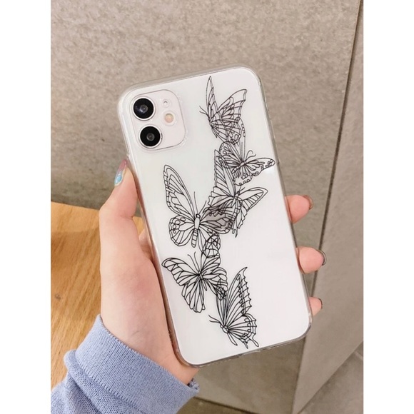 Black Butterfly Clear iPhone 11 Pro Max Case 🖤 - Picture 3 of 17